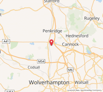 Map of Four Ashes, EnglandEngland