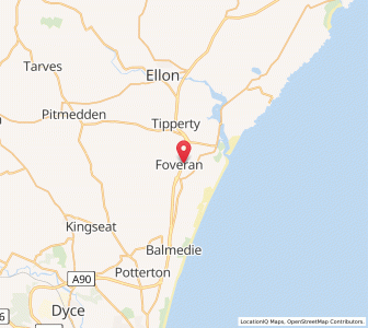 Map of Foveran, ScotlandScotland