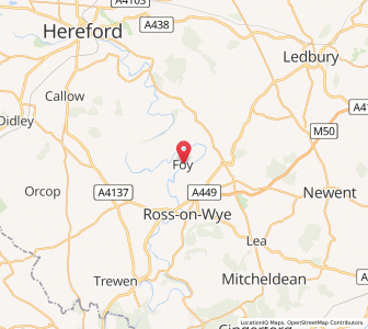 Map of Foy, EnglandEngland