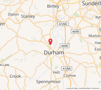 Map of Framwellgate Moor, EnglandEngland