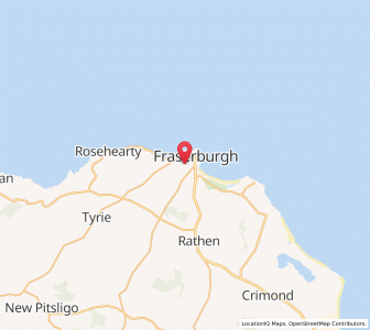 Map of Fraserburgh, ScotlandScotland