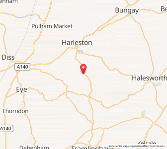 Map of Fressingfield, EnglandEngland