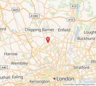 Map of Friern Barnet, EnglandEngland