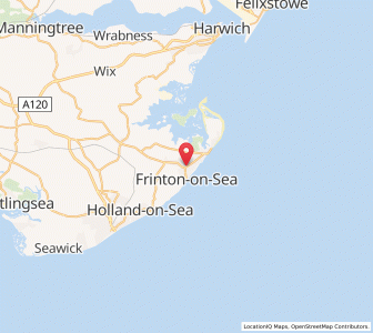 Map of Frinton-on-Sea, EnglandEngland