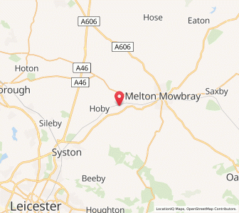 Map of Frisby on the Wreak, EnglandEngland