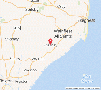 Map of Friskney, EnglandEngland
