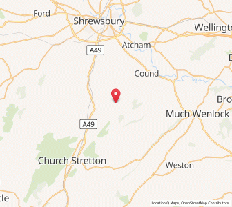 Map of Frodesley, EnglandEngland