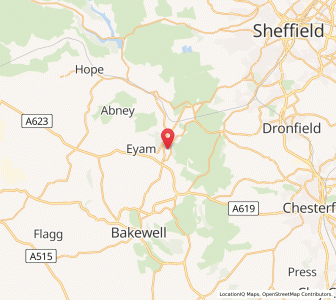 Map of Froggatt, EnglandEngland
