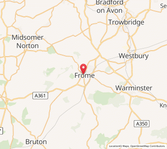 Map of Frome, EnglandEngland