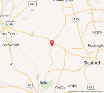 Map of Fulbeck, EnglandEngland