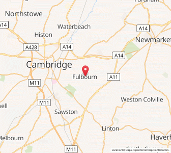 Map of Fulbourn, EnglandEngland