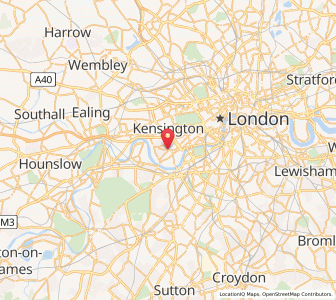 Map of Fulham, EnglandEngland