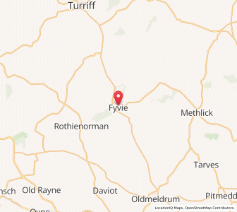 Map of Fyvie, ScotlandScotland