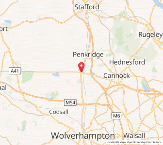 Map of Gailey, EnglandEngland