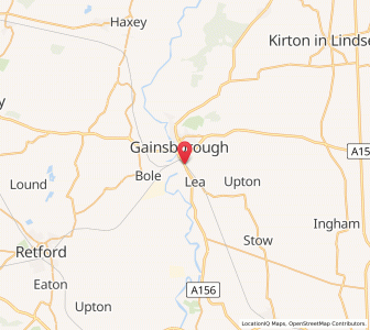 Map of Gainsborough, EnglandEngland