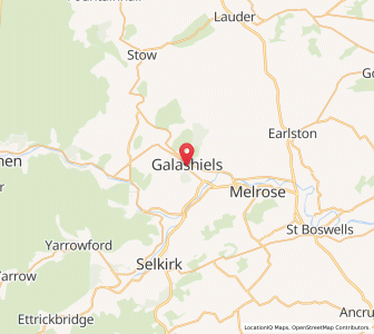 Map of Galashiels, ScotlandScotland