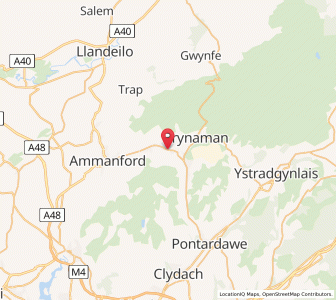 Map of Garnant, WalesWales