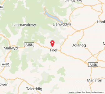 Map of Garthbeibio, WalesWales