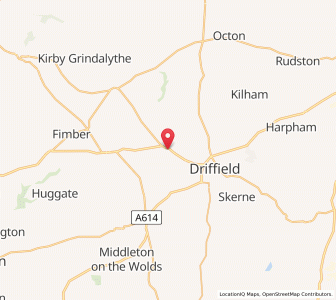 Map of Garton on the Wolds, EnglandEngland