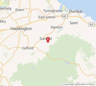 Map of Garvald, ScotlandScotland