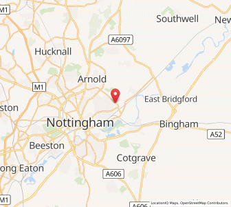 Map of Gedling, EnglandEngland