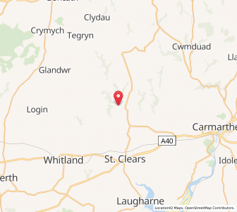 Map of Gellywen, WalesWales