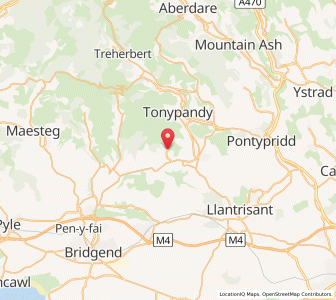 Map of Gilfach Goch, WalesWales