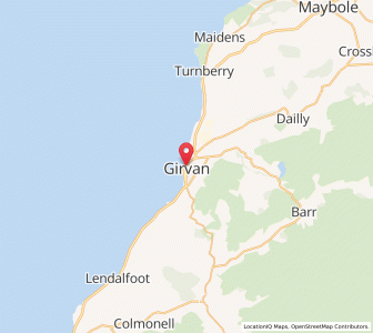 Map of Girvan, ScotlandScotland