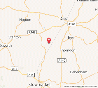 Map of Gislingham, EnglandEngland