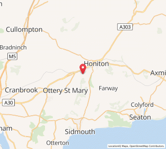 Map of Gittisham, EnglandEngland