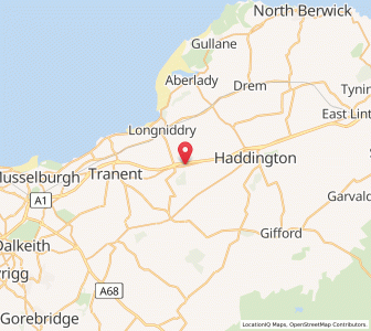 Map of Gladsmuir, ScotlandScotland