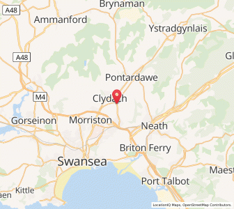 Map of Glais, WalesWales