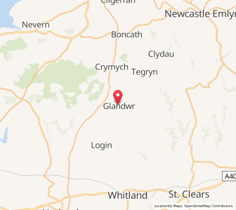 Map of Glandwr, WalesWales