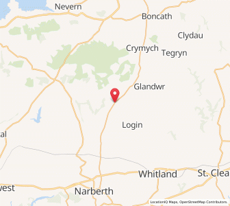 Map of Glandy Cross, WalesWales