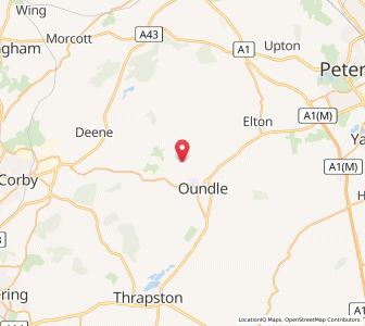 Map of Glapthorn, EnglandEngland