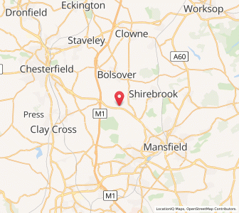 Map of Glapwell, EnglandEngland