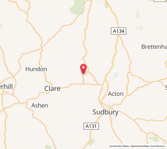 Map of Glemsford, EnglandEngland