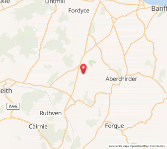 Map of Glen Barry, ScotlandScotland