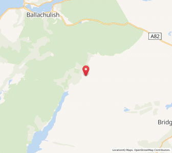 Map of Glenceitlein, ScotlandScotland