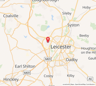 Map of Glenfield, EnglandEngland