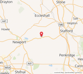 Map of Gnosall, EnglandEngland