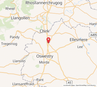 Map of Gobowen, EnglandEngland