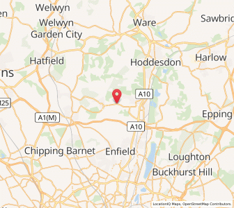 Map of Goffs Oak, EnglandEngland