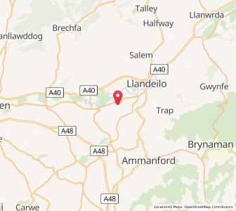 Map of Golden Grove, WalesWales