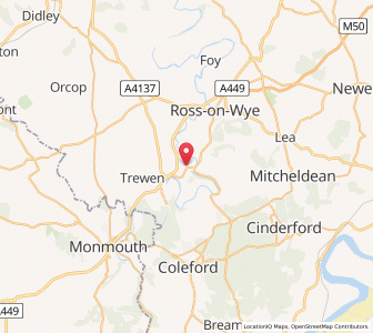 Map of Goodrich, EnglandEngland
