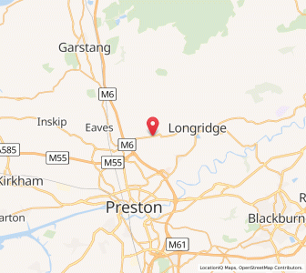 Map of Goosnargh, EnglandEngland