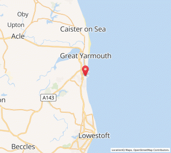 Map of Gorleston-on-Sea, EnglandEngland