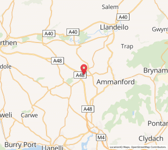 Map of Gorslas, WalesWales