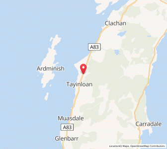Map of Gortinanane, ScotlandScotland