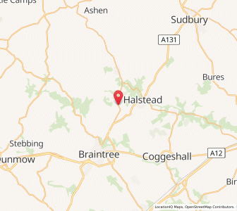Map of Gosfield, EnglandEngland